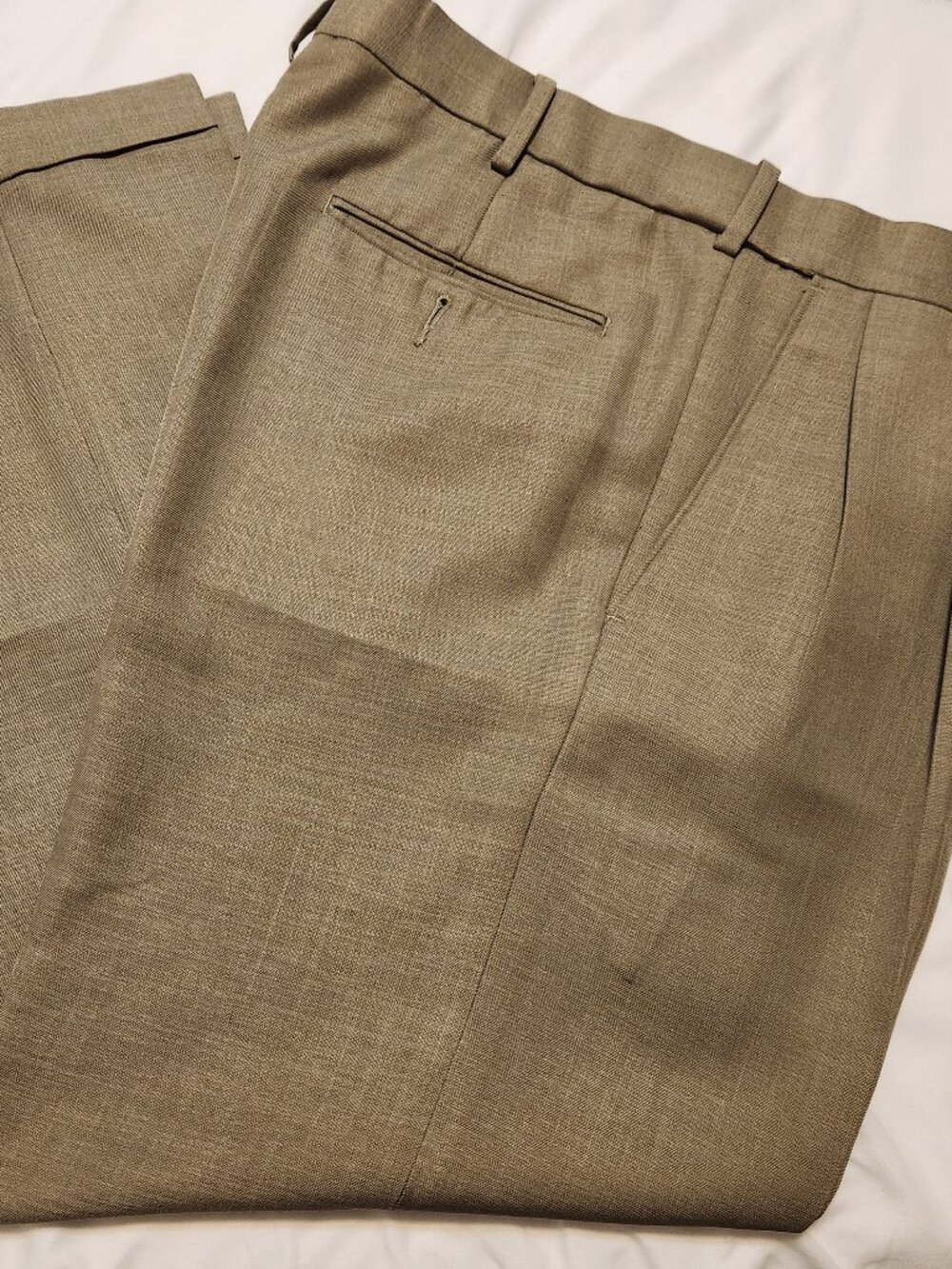 Croft & Barrow 34"x29" Tan Pleated Dress Pants